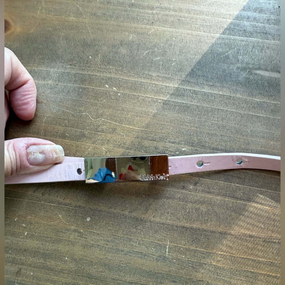 Pink and silver Calvin Klein thin belt L - Picture 5 of 6